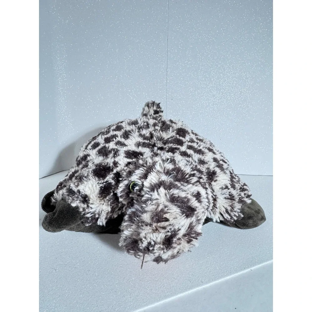 Pillow Pets Pee-Wees Dinosaur Plush Black White Spotted Spotted 11 inch Small